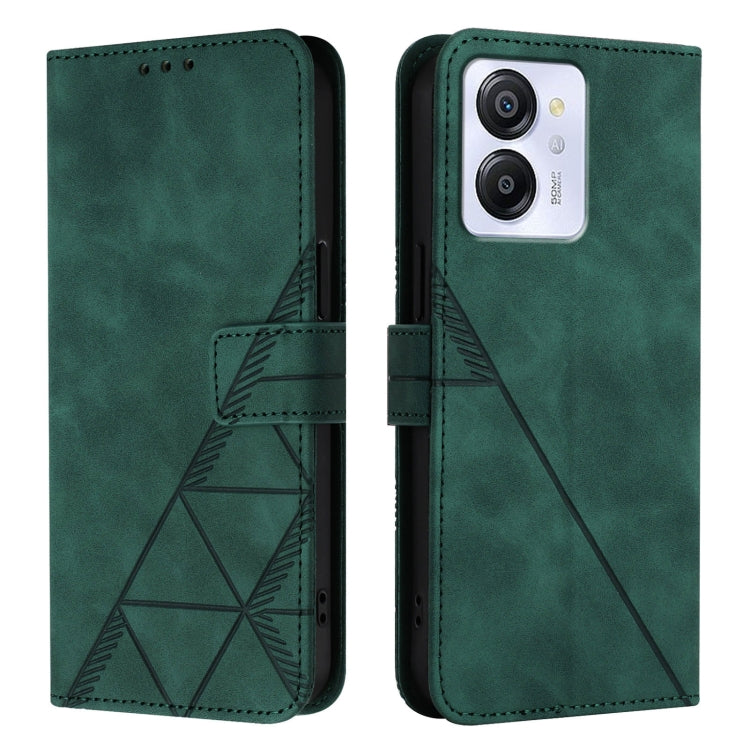 For Blackview Color 8 Crossbody 3D Embossed Flip Leather Phone Case(Green)