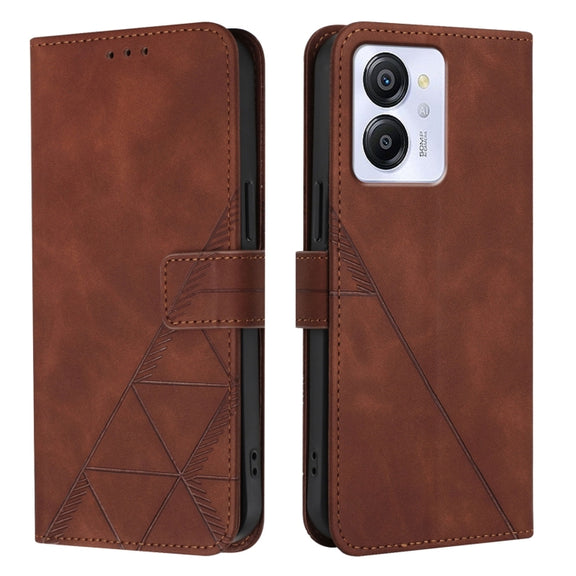 For Blackview Color 8 Crossbody 3D Embossed Flip Leather Phone Case(Brown)