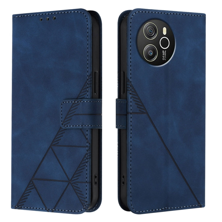 For Blackview Shark 8 Crossbody 3D Embossed Flip Leather Phone Case(Blue)