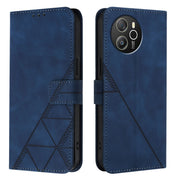 For Blackview Shark 8 Crossbody 3D Embossed Flip Leather Phone Case(Blue)