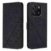 For Blackview Wave 6C Crossbody 3D Embossed Flip Leather Phone Case(Black)