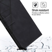 For Blackview Wave 6C Crossbody 3D Embossed Flip Leather Phone Case(Black)