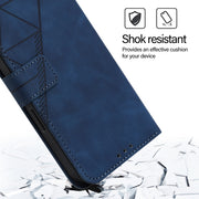 For Blackview Wave 6C Crossbody 3D Embossed Flip Leather Phone Case(Blue)