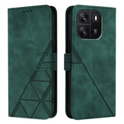 For Blackview Wave 6C Crossbody 3D Embossed Flip Leather Phone Case(Dark Green)