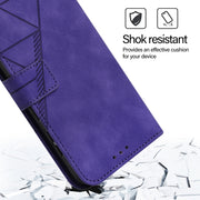For Blackview Wave 6C Crossbody 3D Embossed Flip Leather Phone Case(Purple)