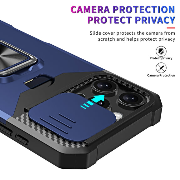 For iPhone 16 Pro Camera Shield Card Slot PC+TPU Phone Case(Silver)