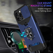 For iPhone 16 Pro Camera Shield Card Slot PC+TPU Phone Case(Silver)