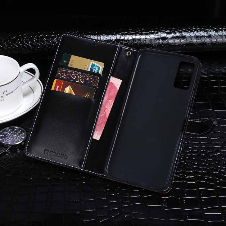 For Cubot P40 idewei Crocodile Texture Horizontal Flip Leather Case with Holder & Card Slots & Wallet(Black)