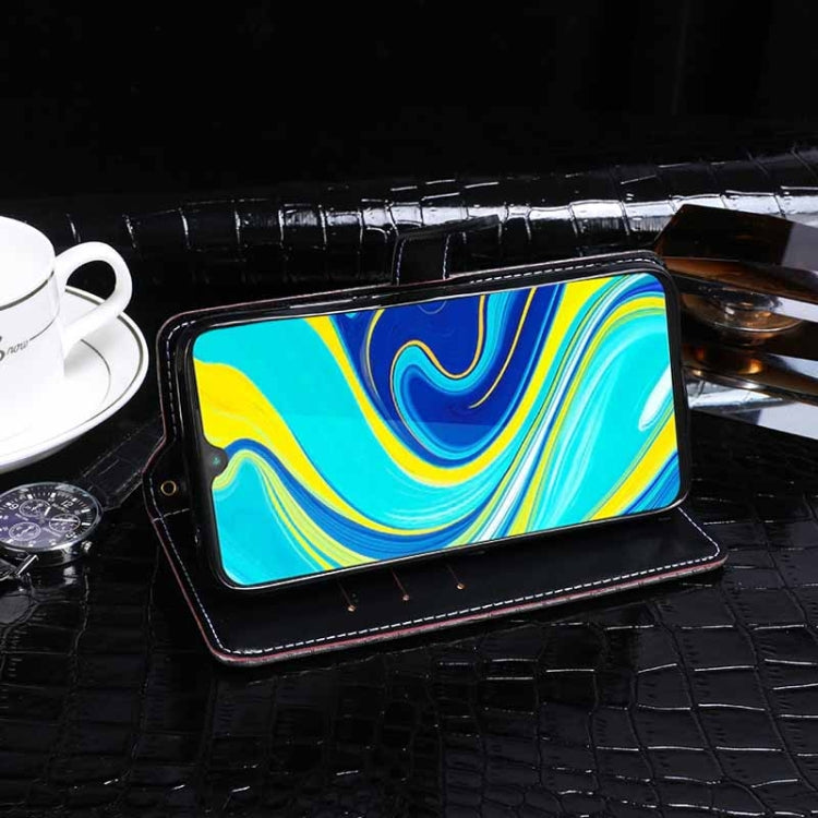 For Cubot P40 idewei Crocodile Texture Horizontal Flip Leather Case with Holder & Card Slots & Wallet(Black)