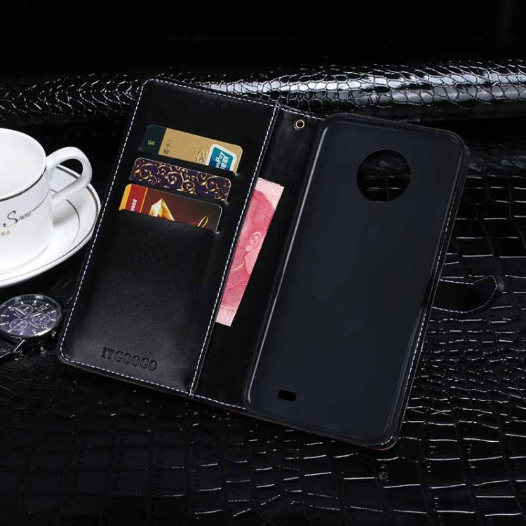For Oukitel C19 idewei Crocodile Texture Horizontal Flip Leather Case with Holder & Card Slots & Wallet(Black)