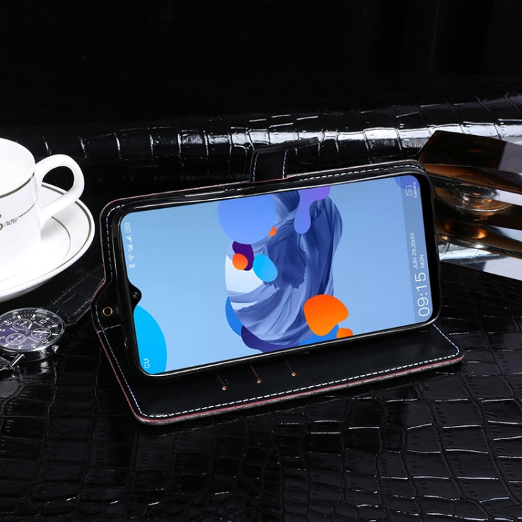 For Oukitel C19 idewei Crocodile Texture Horizontal Flip Leather Case with Holder & Card Slots & Wallet(Black)