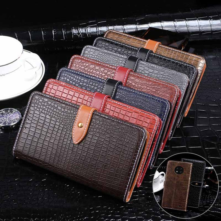 For Oukitel C19 idewei Crocodile Texture Horizontal Flip Leather Case with Holder & Card Slots & Wallet(Black)