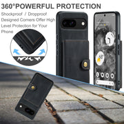 For Google Pixel 9 JEEHOOD J01 Retro Magnetic Detachable Wallet Phone Case(Black)