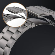 For Apple Watch Series 5 40mm 3-Bead Flat Buckle Titanium Alloy Watch Band(Silver)