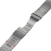 For Apple Watch Series 9 45mm 26mm Oracle Safety Buckle Titanium Alloy Watch Band(Silver)