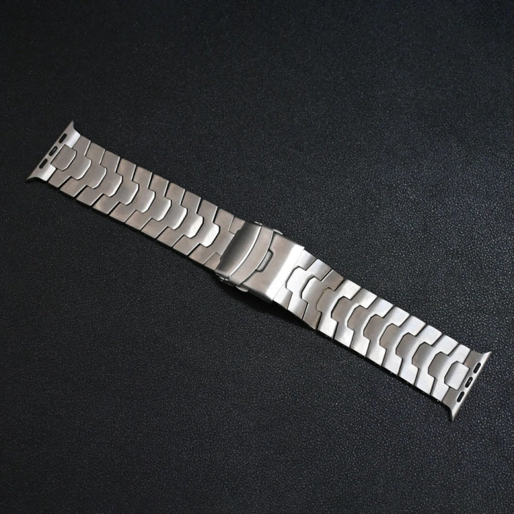 For Apple Watch SE 44mm 26mm Oracle Safety Buckle Titanium Alloy Watch Band(Silver)
