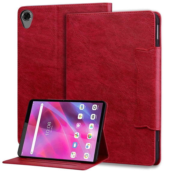 For Lenovo Tab M8 Cat Buckle Leather Tablet Case(Red)
