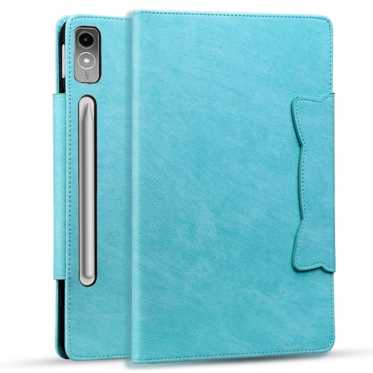 For Lenovo Tab P12 Cat Buckle Leather Tablet Case(Sky Blue)