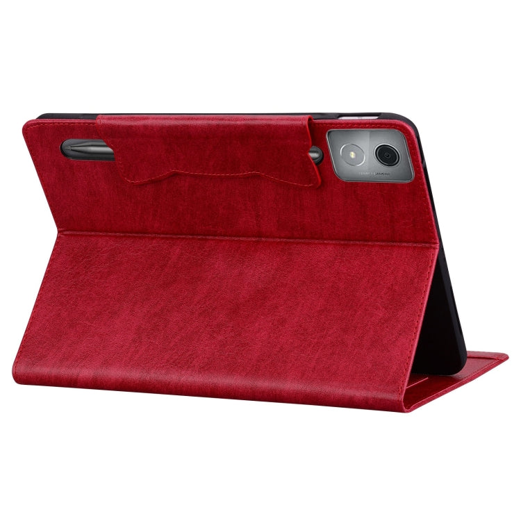 For Lenovo Xiaoxin Pad Pro 12.7 2025 Cat Buckle Leather Tablet Case(Red)