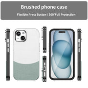 For iPhone 16 Leather Texture MagSafe Magnetic TPU + PC Phone Case(Cyan)