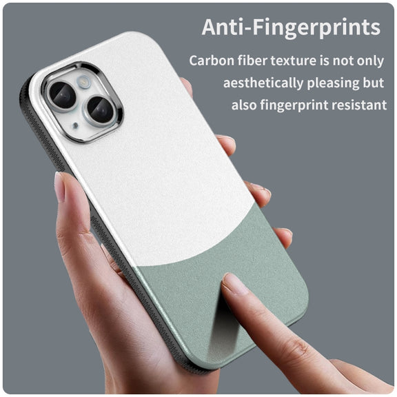 For iPhone 16 Leather Texture MagSafe Magnetic TPU + PC Phone Case(Cyan)