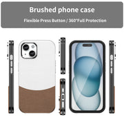 For iPhone 16 Leather Texture MagSafe Magnetic TPU + PC Phone Case(Brown)