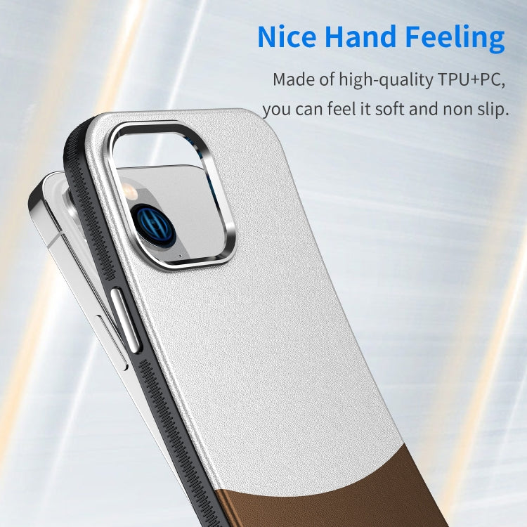 For iPhone 16 Leather Texture MagSafe Magnetic TPU + PC Phone Case(Brown)