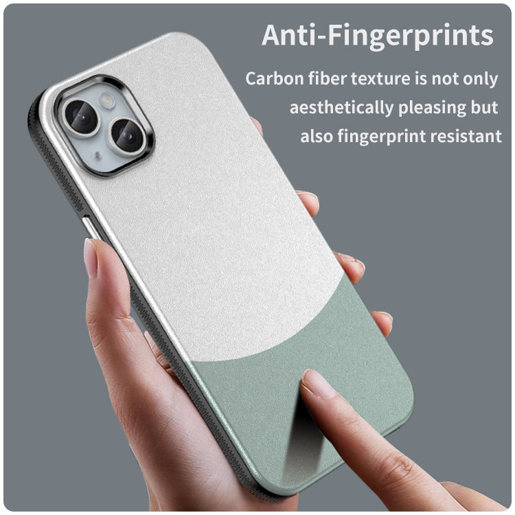 For iPhone 16 Plus Leather Texture MagSafe Magnetic TPU + PC Phone Case(Cyan)