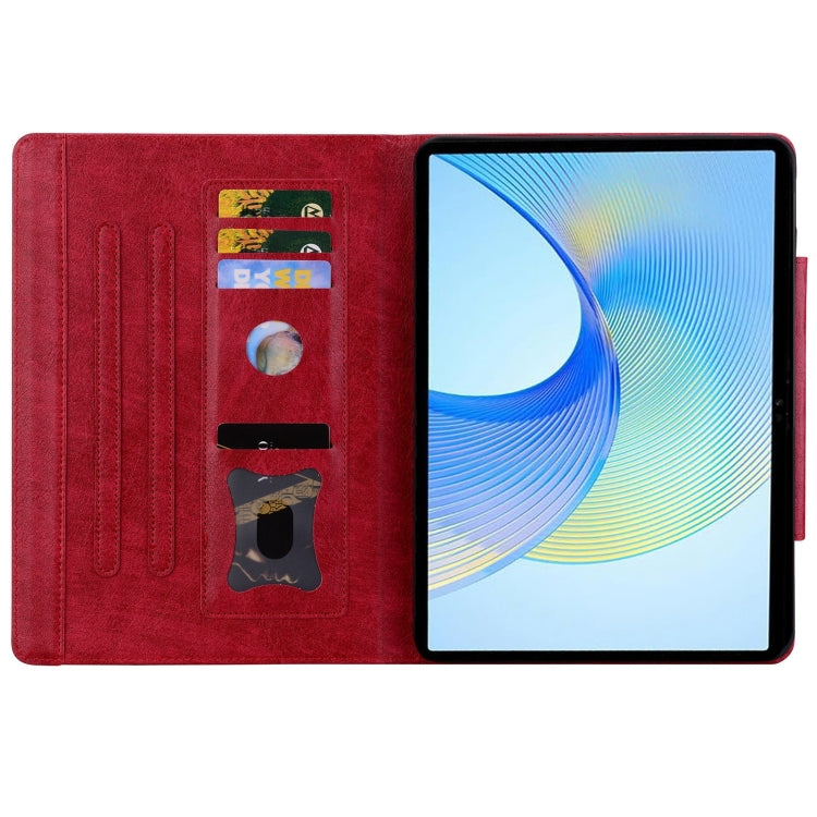 For Honor Pad 8 Cat Buckle Leather Tablet Case(Red)