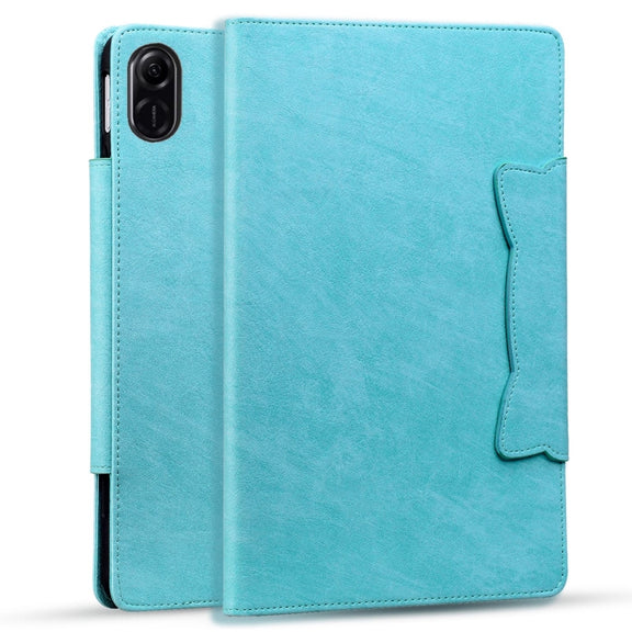 For Honor Pad X8a Cat Buckle Leather Tablet Case(Sky Blue)