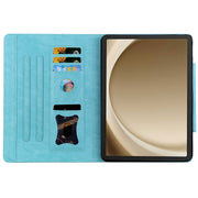 For Samsung Galaxy Tab S9+ / S8+ / S7+ Cat Buckle Leather Smart Tablet Case(Sky Blue)