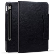 For Samsung Galaxy Tab S9+ / S8+ / S7+ Cat Buckle Leather Smart Tablet Case(Black)