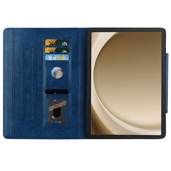 For Samsung Galaxy Tab S9+ / S8+ / S7+ Cat Buckle Leather Smart Tablet Case(Royal Blue)