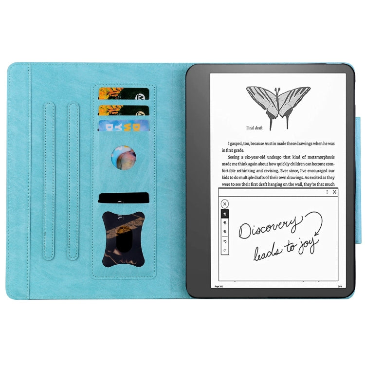 For Amazon Kindle Scribe 10.2 inch 2022 Cat Buckle Leather Tablet Case(Sky Blue)
