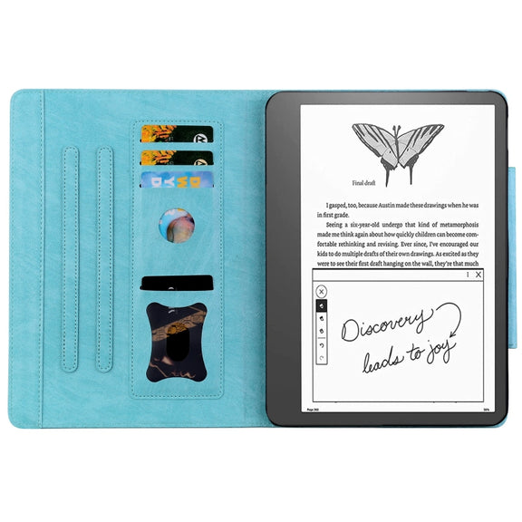 For Amazon Kindle Scribe 10.2 inch 2022 Cat Buckle Leather Tablet Case(Sky Blue)