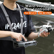 For DJI RC Pro Sunnylife Remote Control Waist Support Bracket Chest Strap(Grey)