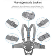 For DJI RC Pro Sunnylife Remote Control Waist Support Bracket Chest Strap(Grey)