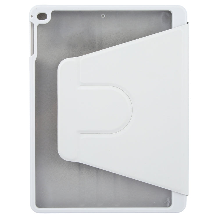 For iPad 9.7 2018 & 2017 / Air / Air2 GEBEI Acrylic TPU 3-folding Rotating Smart Tablet Leather Case withh Pen Slot(Grey)