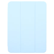 For iPad Pro 11 2022 / 2021 / 2020 GEBEI Acrylic TPU 3-folding Rotating Smart Tablet Leather Case withh Pen Slot(Sky Blue)