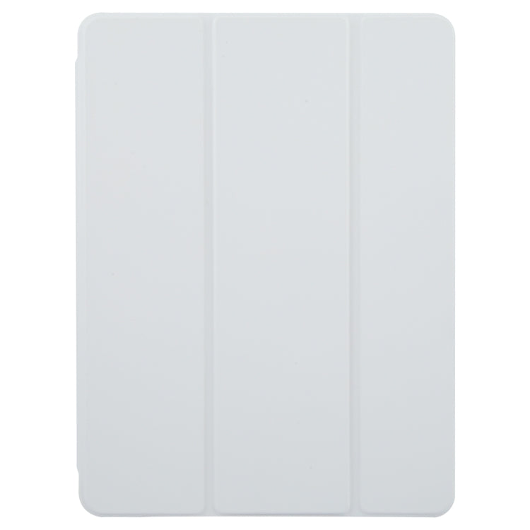For iPad Pro 11 2024 GEBEI Acrylic TPU 3-folding Rotating Smart Tablet Leather Case withh Pen Slot(Grey)