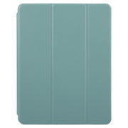 For iPad Pro 13 2024 GEBEI Acrylic TPU 3-folding Rotating Smart Tablet Leather Case withh Pen Slot(Dark Green)
