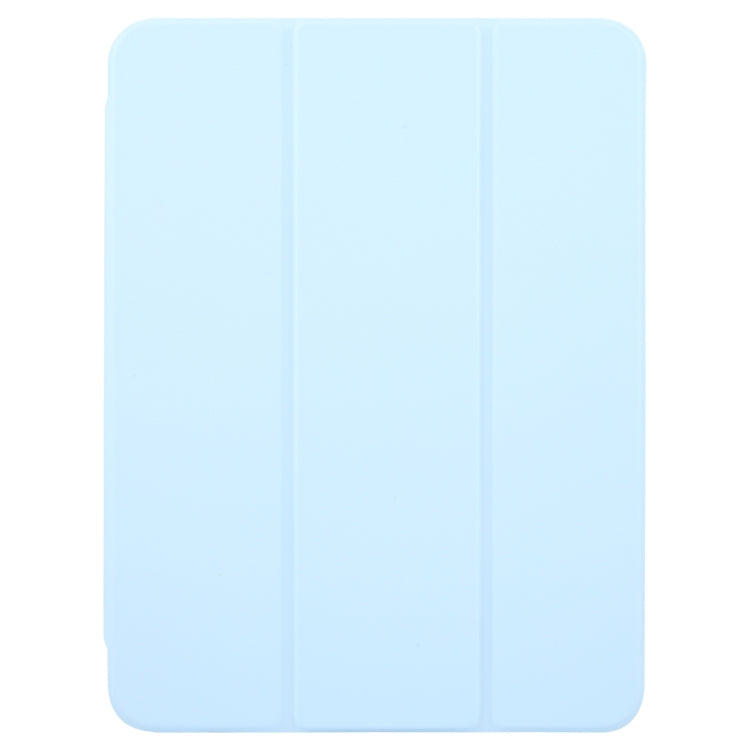 For iPad Pro 13 2024 GEBEI Acrylic TPU 3-folding Rotating Smart Tablet Leather Case withh Pen Slot(Sky Blue)
