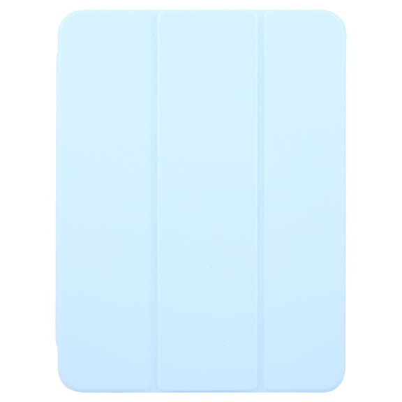 For iPad Pro 13 2024 GEBEI Acrylic TPU 3-folding Rotating Smart Tablet Leather Case withh Pen Slot(Sky Blue)