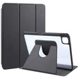 For iPad Pro 13 2024 GEBEI Acrylic TPU 3-folding Rotating Smart Tablet Leather Case withh Pen Slot(Black) - iPad Pro 13 2024 Cases by GEBEI | Online Shopping South Africa | PMC TechLife | Buy Now Pay Later Mobicred