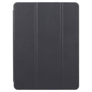 For iPad Pro 13 2024 GEBEI Acrylic TPU 3-folding Rotating Smart Tablet Leather Case withh Pen Slot(Black)