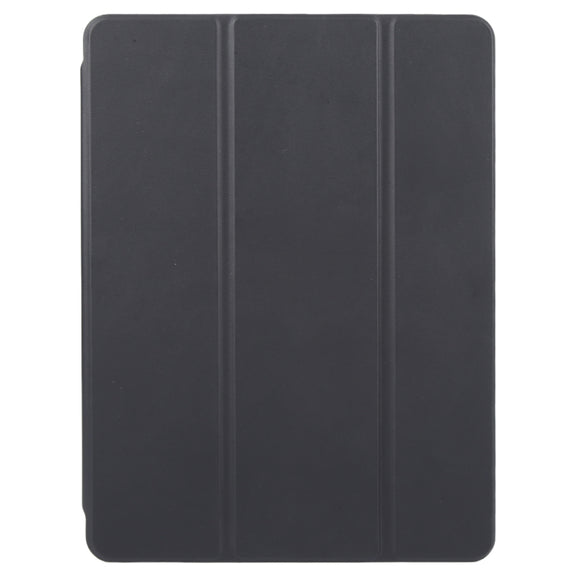 For iPad Pro 13 2024 GEBEI Acrylic TPU 3-folding Rotating Smart Tablet Leather Case withh Pen Slot(Black)