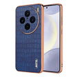 For vivo X100 Pro 5G / X100s Pro AZNS Electroplated Frame Crocodile Texture Full Coverage Phone Case(Blue) - vivo Cases by AZNS | Online Shopping South Africa | PMC Jewellery | Buy Now Pay Later Mobicred