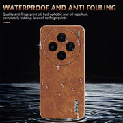 For vivo X100 Pro 5G / X100s Pro AZNS Electroplated Frame Crocodile Texture Full Coverage Phone Case(Blue)