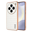 For vivo X100 Pro 5G / X100s Pro AZNS Electroplated Frame Crocodile Texture Full Coverage Phone Case(White) - vivo Cases by AZNS | Online Shopping South Africa | PMC Jewellery | Buy Now Pay Later Mobicred