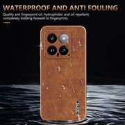 For Xiaomi 14 AZNS Electroplated Frame Crocodile Texture Full Coverage Phone Case(Blue)